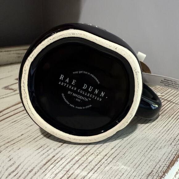 Rae Dunn Artisan Collection Funpa Coffee Mug Black White Letters Ceramic NWT - Picture 2 of 2